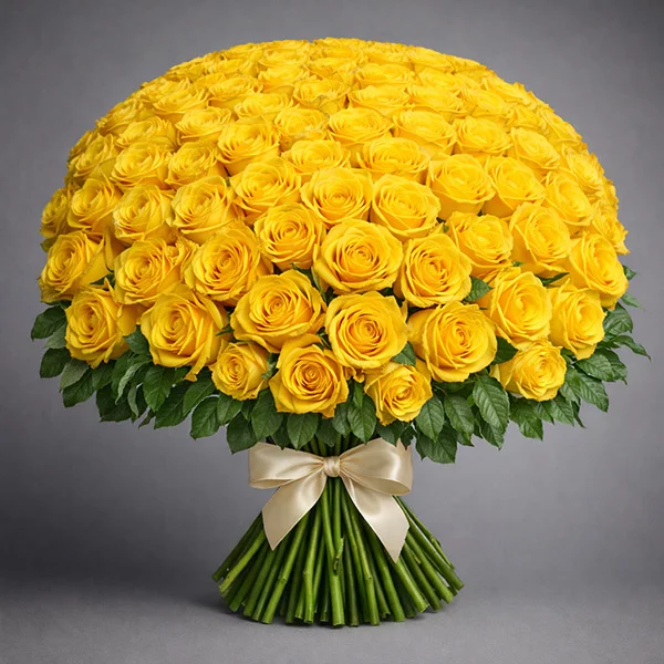 101 желтая роза